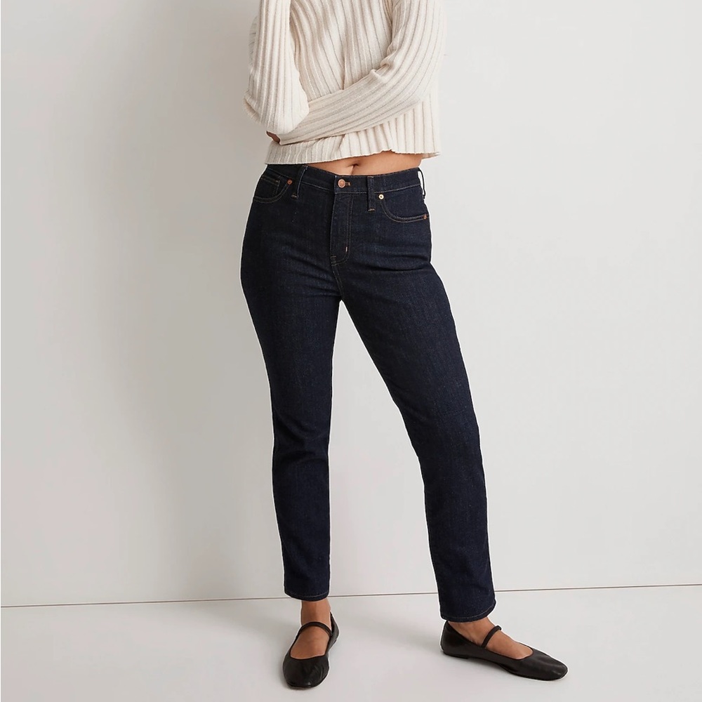 Madewell Denim Stovepipe Jean High Waist Rinse Wash NWT